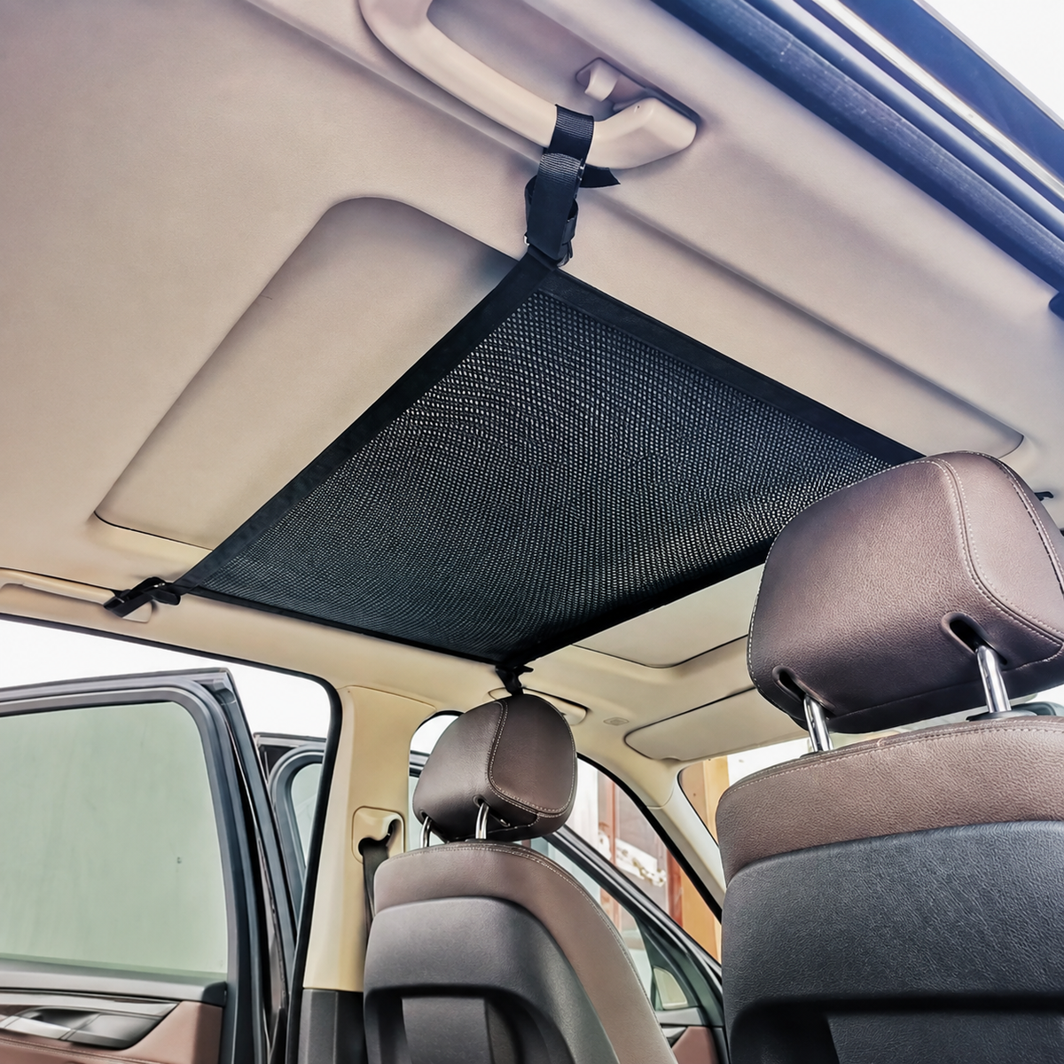 🚗 Car Ceiling Storage Net with Zipper