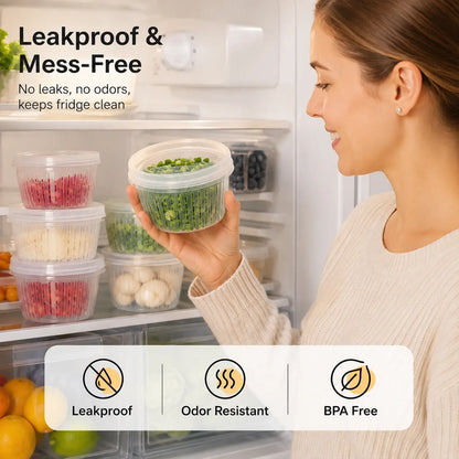 🥬 Keep Chopped Veggies Fresher Longer With Built-In Strainer Boxes