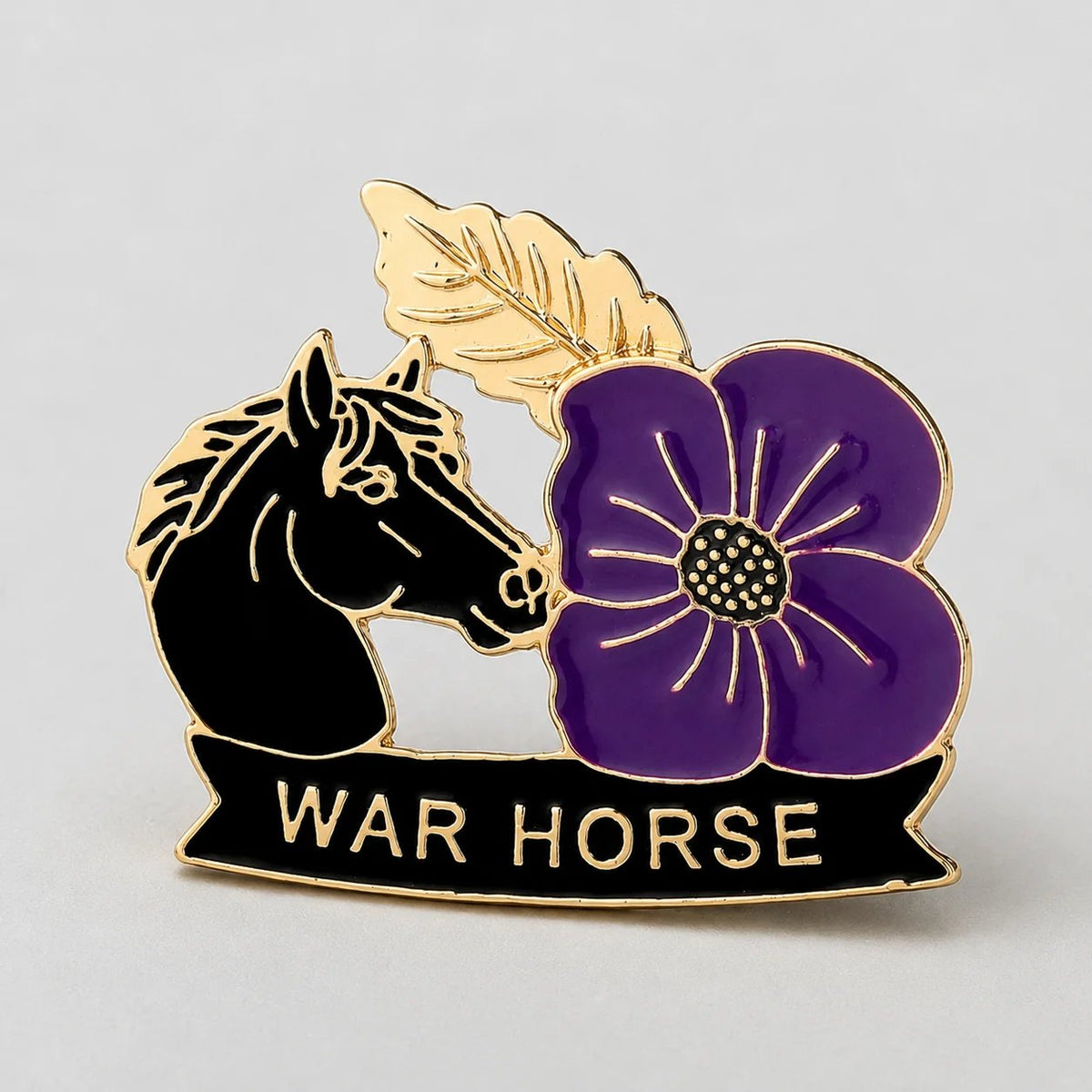 🎁 Limited Edition WarHorse Purple Poppy 1llthAnniversaryRemembrance Brooch