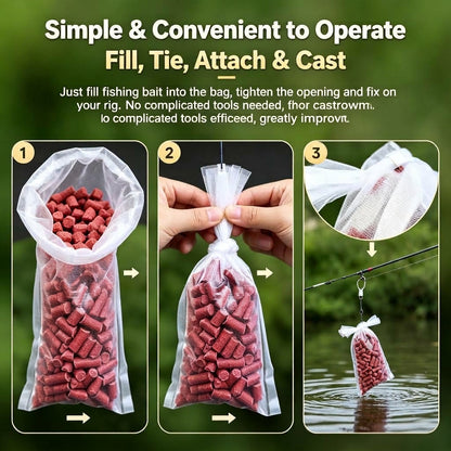 🎣PVA Water‑Soluble Bait Bags - No Residue Fast Sink Fishing Tackle