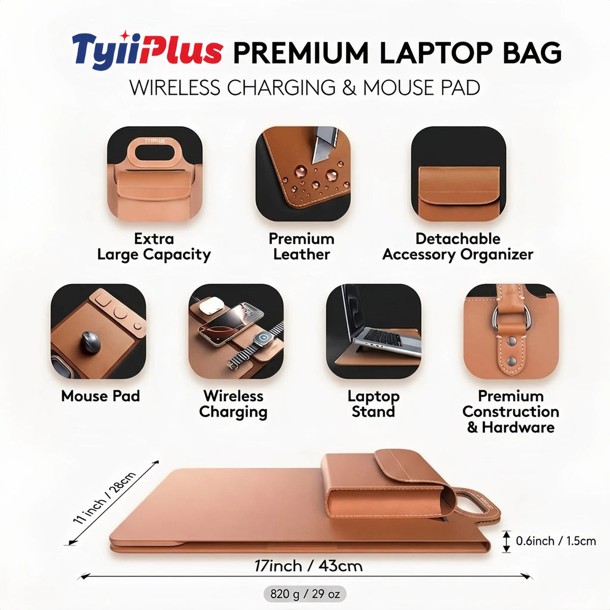 New Premium Wireless Charging Laptop Bag