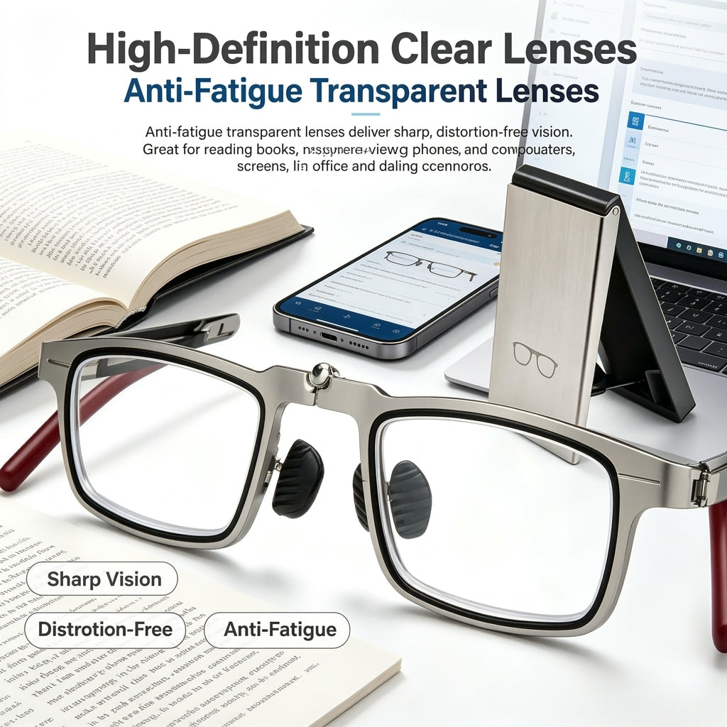 🕶️ 2‑in‑1 Folding Reading Glasses | Case Attaches to Phone as Stand, Easy‑Carry Anti‑Loss Presbyopia Eyeglasses ✨