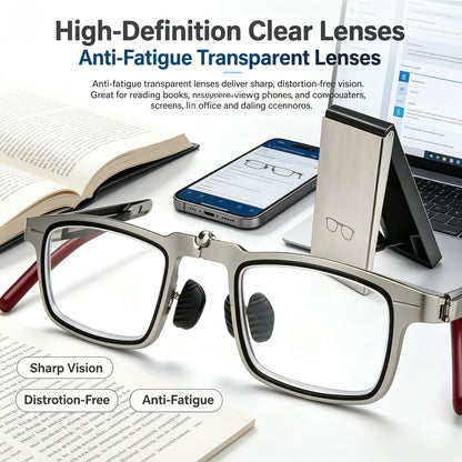 🕶️ 2‑in‑1 Folding Reading Glasses | Case Attaches to Phone as Stand, Easy‑Carry Anti‑Loss Presbyopia Eyeglasses ✨