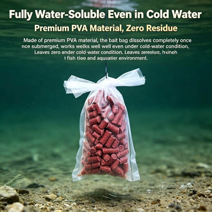 🎣PVA Water‑Soluble Bait Bags - No Residue Fast Sink Fishing Tackle
