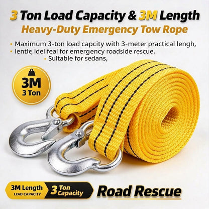 ✨Heavy Duty Emergency Vehicle Recovery Strap with Safety Shackles-🚙Road Rescue Essential for Car & SUV