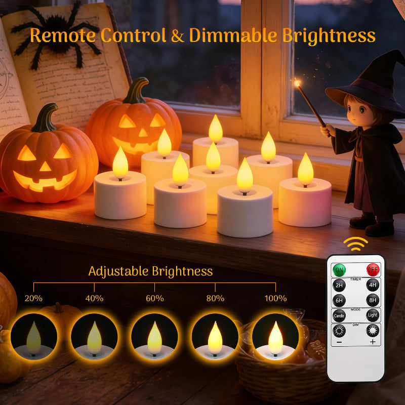 No‑Flame Rechargeable LED Candles, Warm Ambient Home Decoration