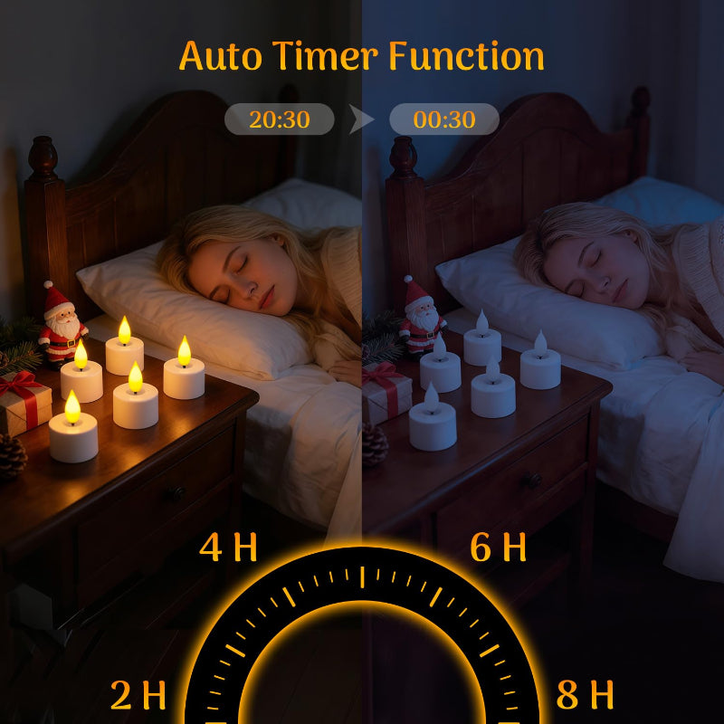 No‑Flame Rechargeable LED Candles, Warm Ambient Home Decoration