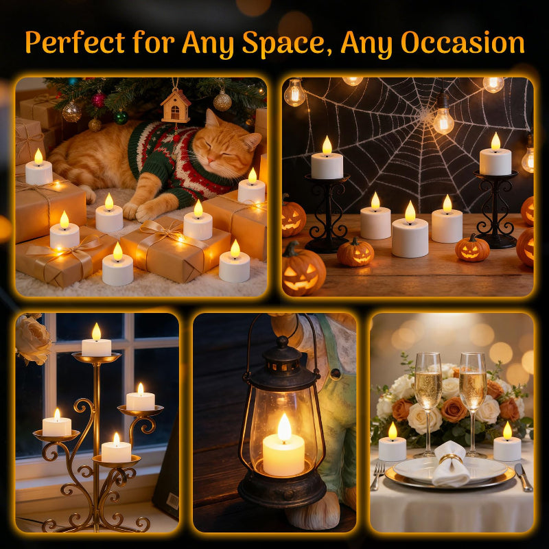 No‑Flame Rechargeable LED Candles, Warm Ambient Home Decoration