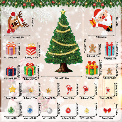 Christmas Refrigerator Magnets,DIY Fridge Santa Reindeer Snowman