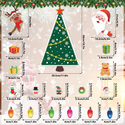 Christmas Refrigerator Magnets,DIY Fridge Santa Reindeer Snowman