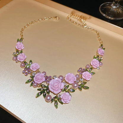 Vintage Rose Garden Pearl & Crystal Jewelry Collection