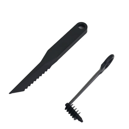 Fruit & Vegetable Carving Kit, Spiral Slicer + Serrated Knife for Party Fruit Platter Decor