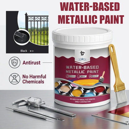 🛡️ Water-Based Rust Converter & Metallic Paint – Stop Rust. Restore Metal.