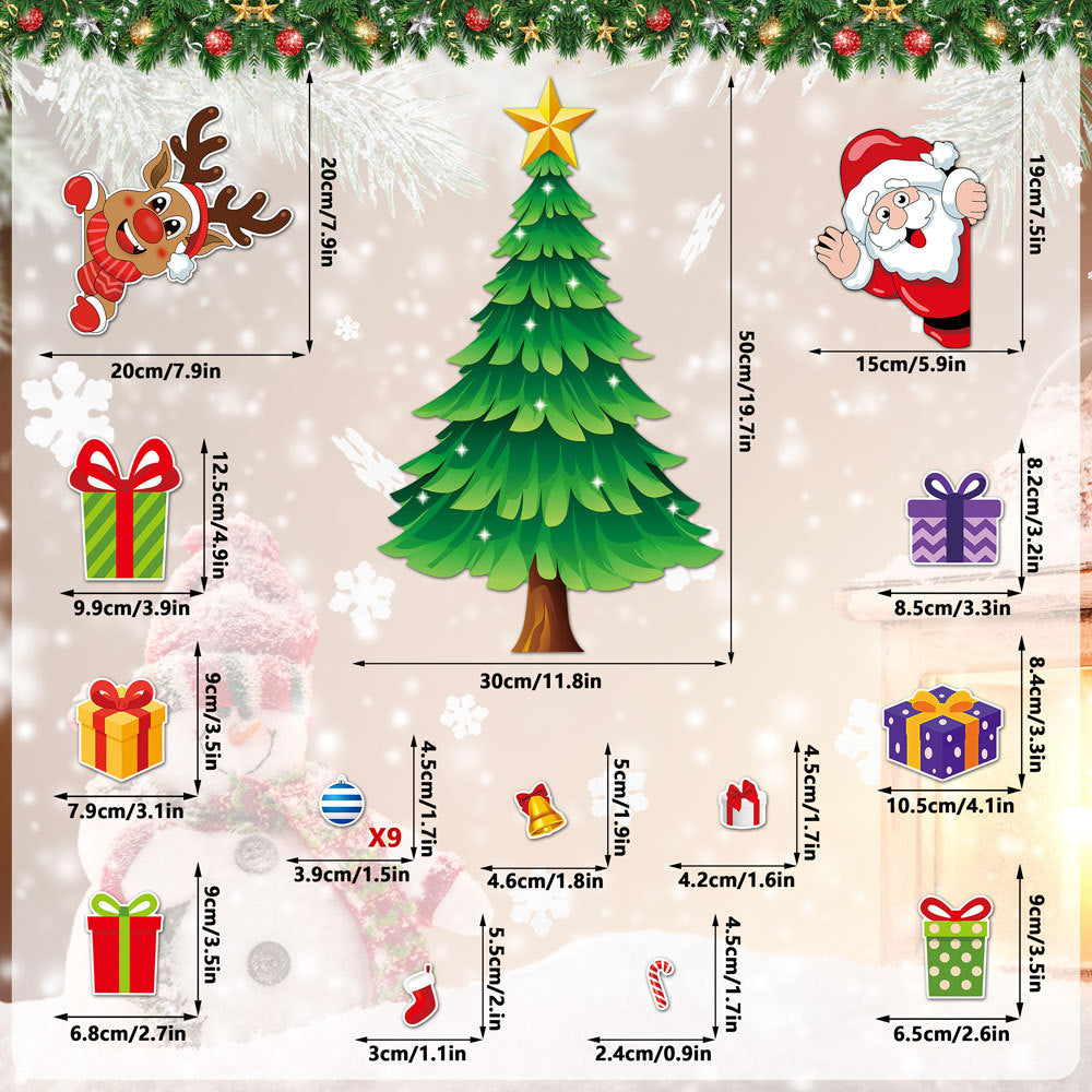 Christmas Refrigerator Magnets,DIY Fridge Santa Reindeer Snowman
