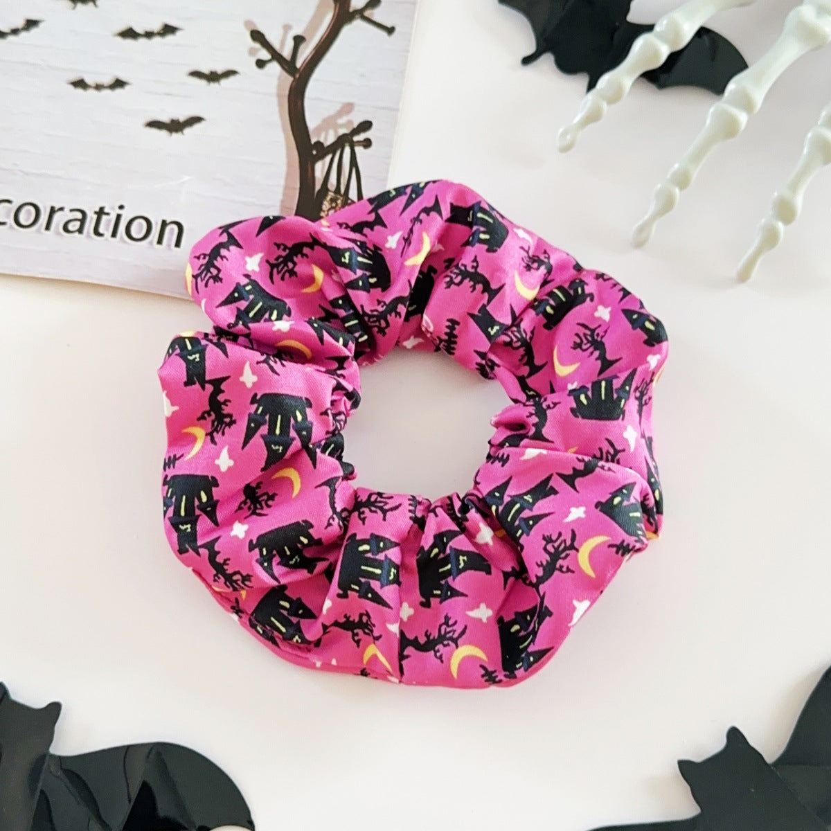 🎃 Hand-Illustrated Halloween Scrunchie Collection (6pc, Limited Batch)