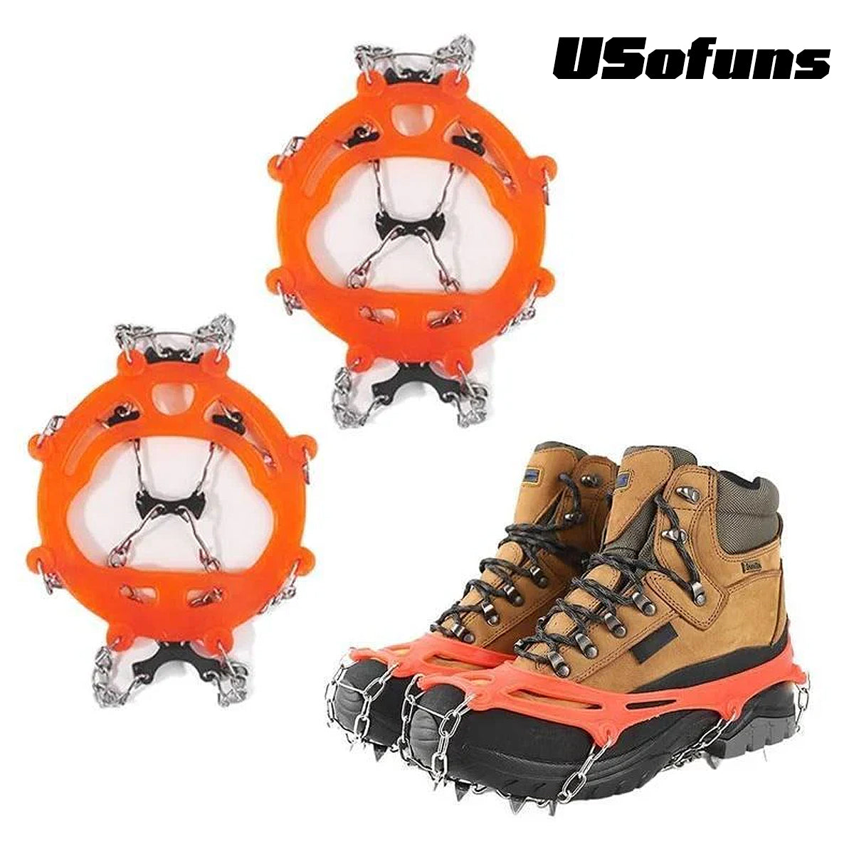 🧗‍♂️8-Tooth Welded Chain Crampons | Non-Slip Snow Ice Grips for Outdoor Hiking❄️