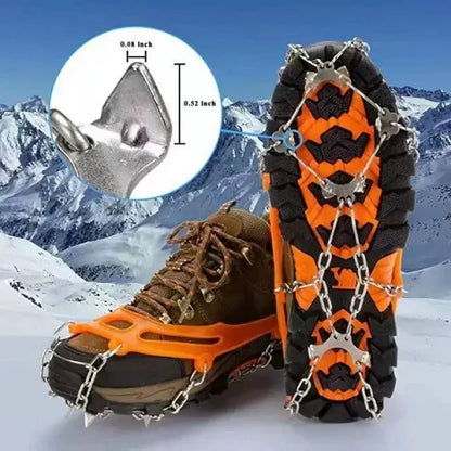 🧗‍♂️8-Tooth Welded Chain Crampons | Non-Slip Snow Ice Grips for Outdoor Hiking❄️