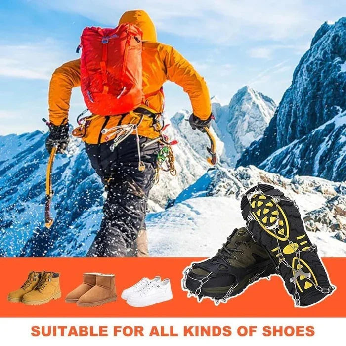🧗‍♂️8-Tooth Welded Chain Crampons | Non-Slip Snow Ice Grips for Outdoor Hiking❄️