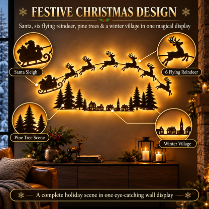 Hot sales🔥LED Santa & Reindeer Christmas Wall Decor