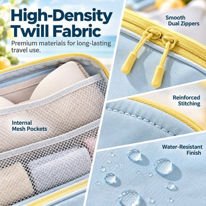 👝 Portable 3-in-1 Travel Underwear and Bra Organizer Bag
