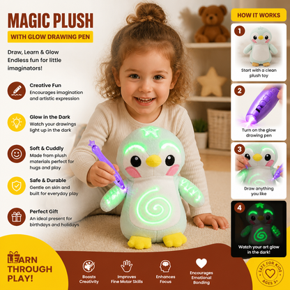 Magic Plush with Glow Drawing Pen – Interactive Light-Up Cuddly Toy for Kids
