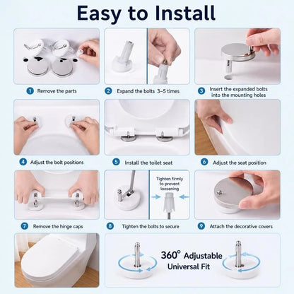 🔥HOT SALE🔥2 Counts, Universal Toilet Seat Expansion Screw Bolts, Thickened Stainless Steel🔩