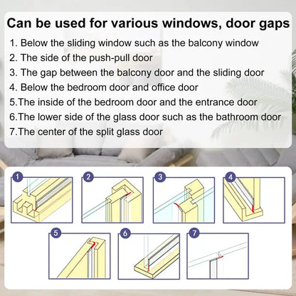 🔥16.4Ft Door Weather Stripping | Adhesive Draft Stopper Seal Strip for Doors, Windows & Shower Doors