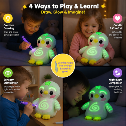 Magic Plush with Glow Drawing Pen – Interactive Light-Up Cuddly Toy for Kids