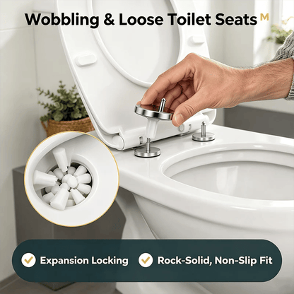 🔥HOT SALE🔥2 Counts, Universal Toilet Seat Expansion Screw Bolts, Thickened Stainless Steel🔩