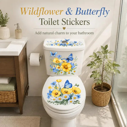 3 Piece Bathroom Toilet Sticker Set