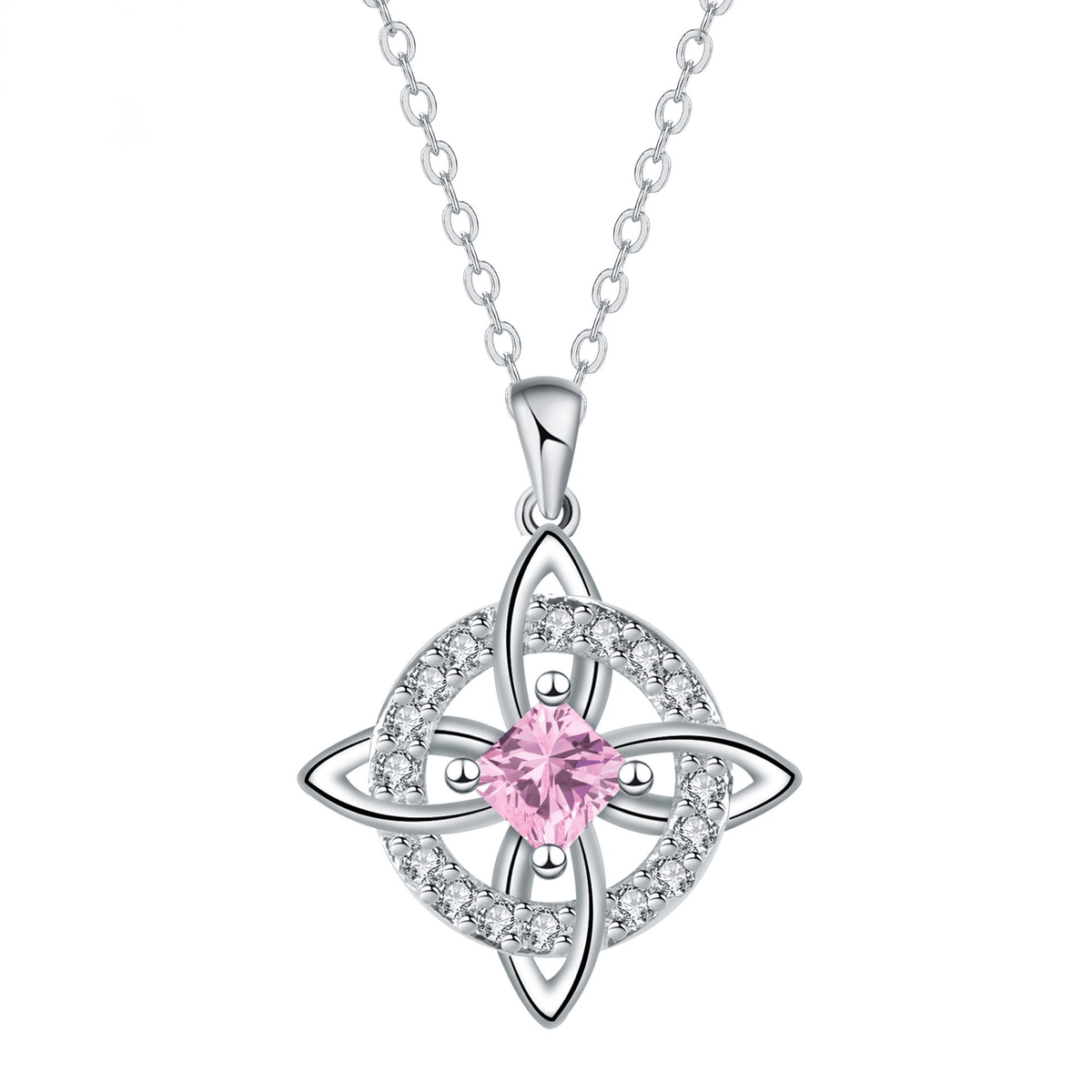 Personalized Witch’s Knot Birthstone Necklace