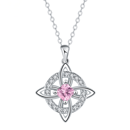 Personalized Witch’s Knot Birthstone Necklace
