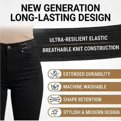 No Show Invisible Belt for Men & Women, Adjustable Non-Elastic Fabric Belt for Jeans