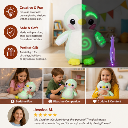 Magic Plush with Glow Drawing Pen – Interactive Light-Up Cuddly Toy for Kids