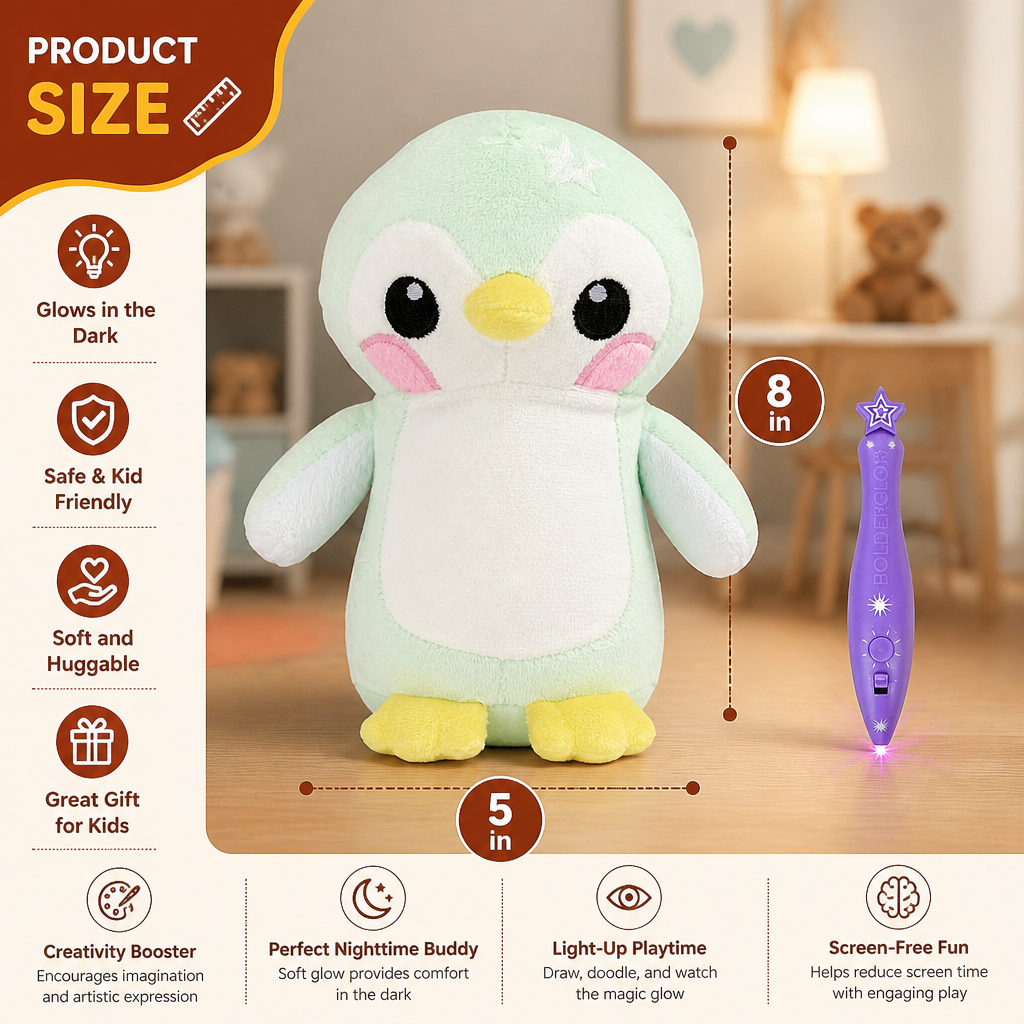 Magic Plush with Glow Drawing Pen – Interactive Light-Up Cuddly Toy for Kids