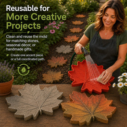 💥 LAST DAY 49% OFF – 🌿 Reusable Decorative Garden Stepping Stone Mold – Make Your Garden Truly One of a Kind