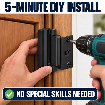 🔥Heavy Duty Door Reinforcement Lock | 800Lbs Anti-Kick Anti-Break-In Home Security Latch🔒