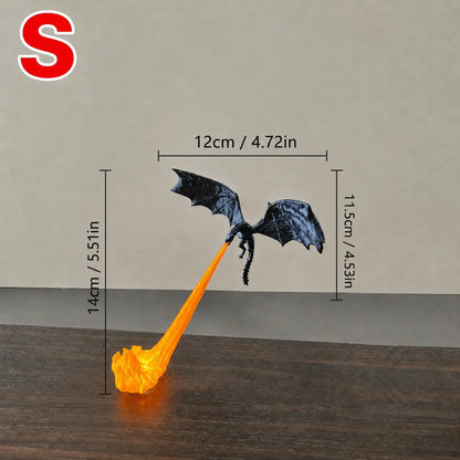Dragon Flame Book Nook with LED Light, 3D Printed Fantasy Bookshelf Decor ✅