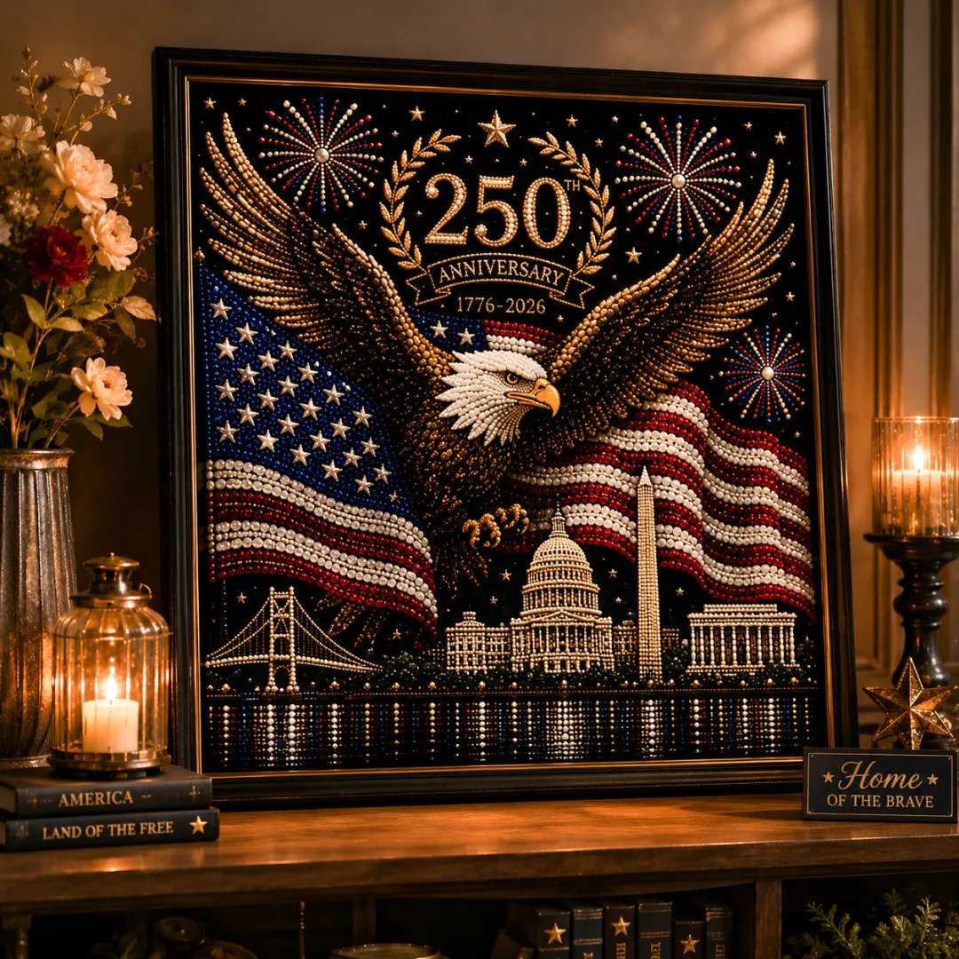 Anniversary Pearl Art Kit – Stars & Stripes Skyline Limited Edition - This product is a materials kit, not a finished product.