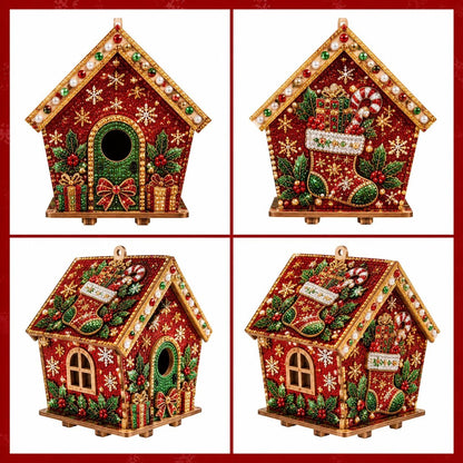 🎄 DIY 3D Jeweled Wooden Christmas Cottage Kit ✈️ Buy 2+ Get Free Shipping