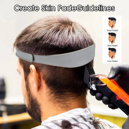 🔥 Limited-Time 49% OFF✂️ 4-Piece Home Haircut Guide Kit | Adjustable Silicone Clipper Band for Fades & Edge