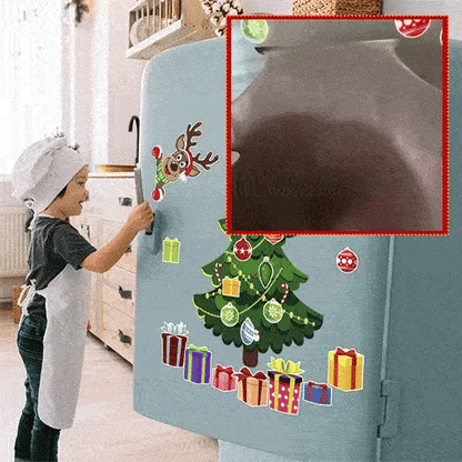 Christmas Refrigerator Magnets,DIY Fridge Santa Reindeer Snowman