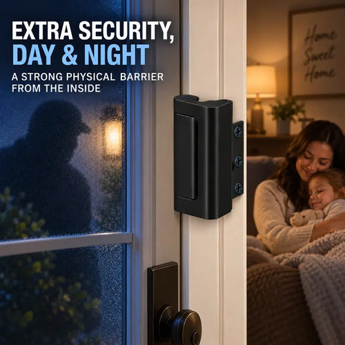 🔥Heavy Duty Door Reinforcement Lock | 800Lbs Anti-Kick Anti-Break-In Home Security Latch🔒