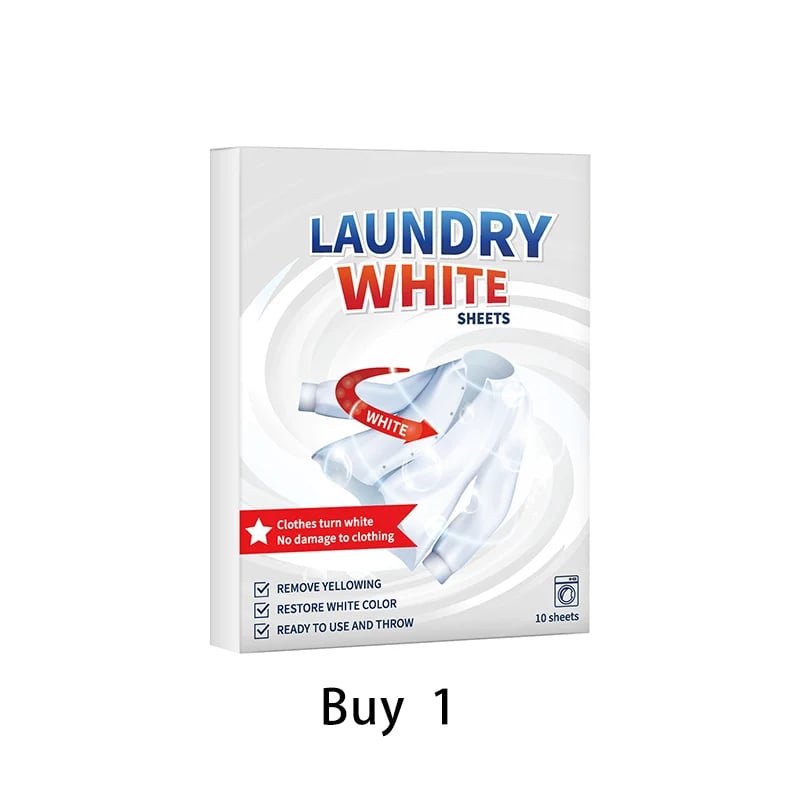 🔥💥 Deep Cleaning Laundry Whitening Sheets ✨🧺 Powerful Stain Remover Brightening Fabric Laundry Cleaning Sheets