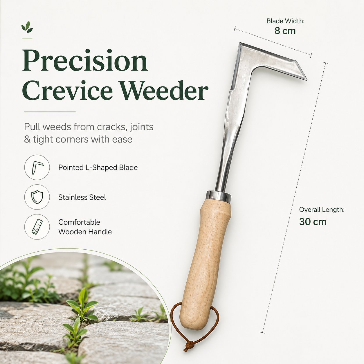 Buy 1 Get 1 Free 🔥Stainless Steel Crevice Weeder / L-Shape Hand Hoe
