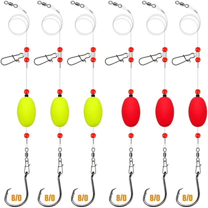 ⭐🎣 Pre‑Tied Saltwater Fish Finder Surf Fishing Rigs (6 Pack)