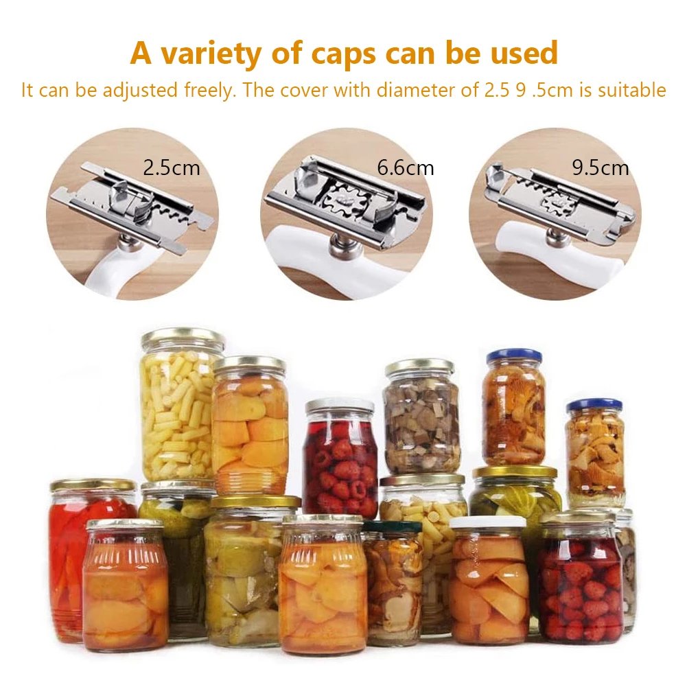 Stainless Steel Jar Opener & Bottle Lid Remover