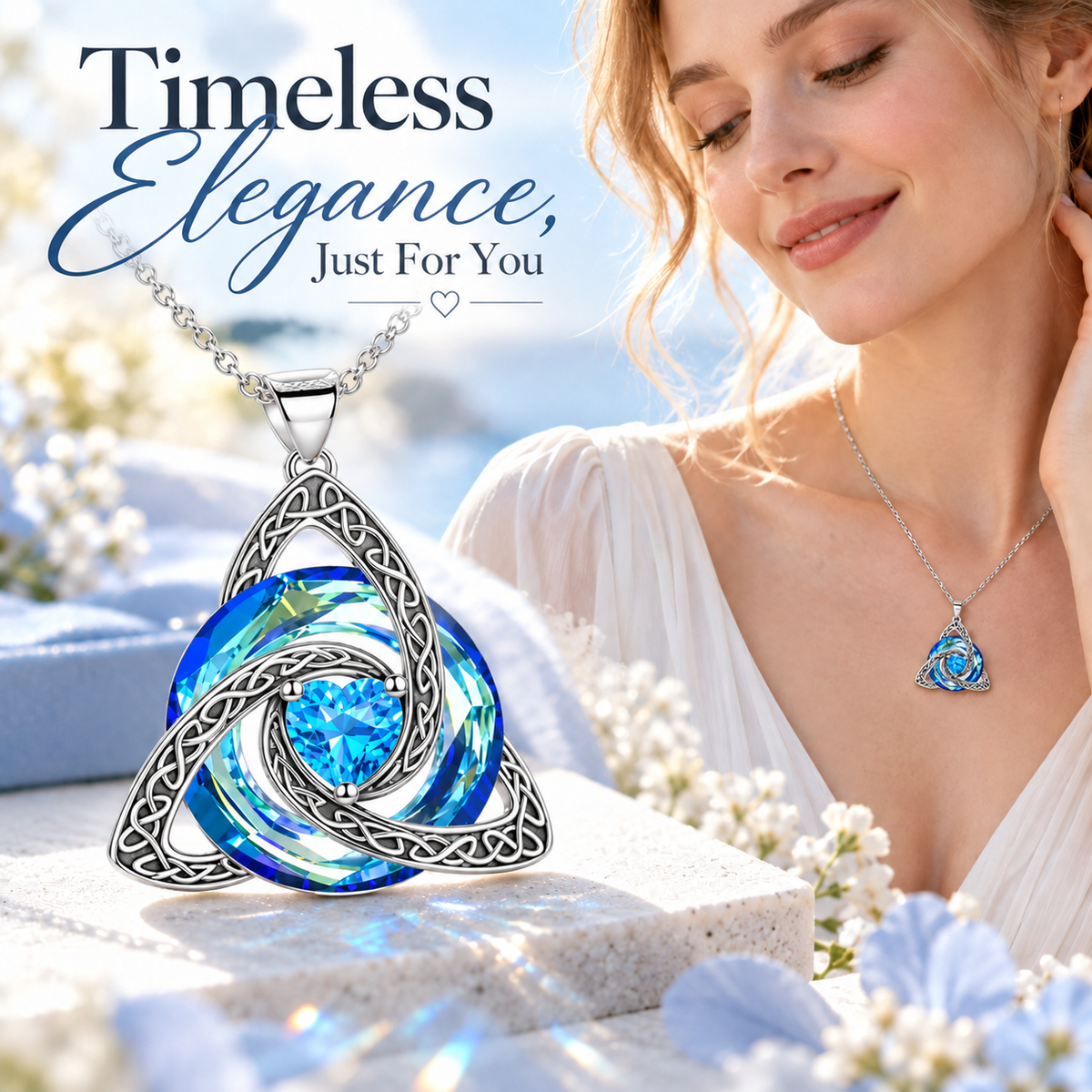 12-Month Birthstone Celtic Knot Necklace 💖