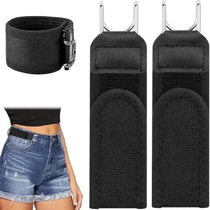 No Show Invisible Belt for Men & Women, Adjustable Non-Elastic Fabric Belt for Jeans