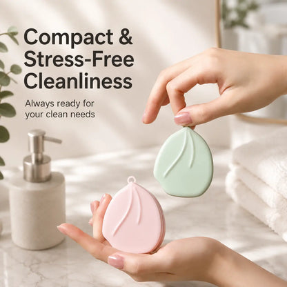 Cute Peach-Shaped Portable Soap Sheet Holder, Double-Layer Travel Soap Case ✅